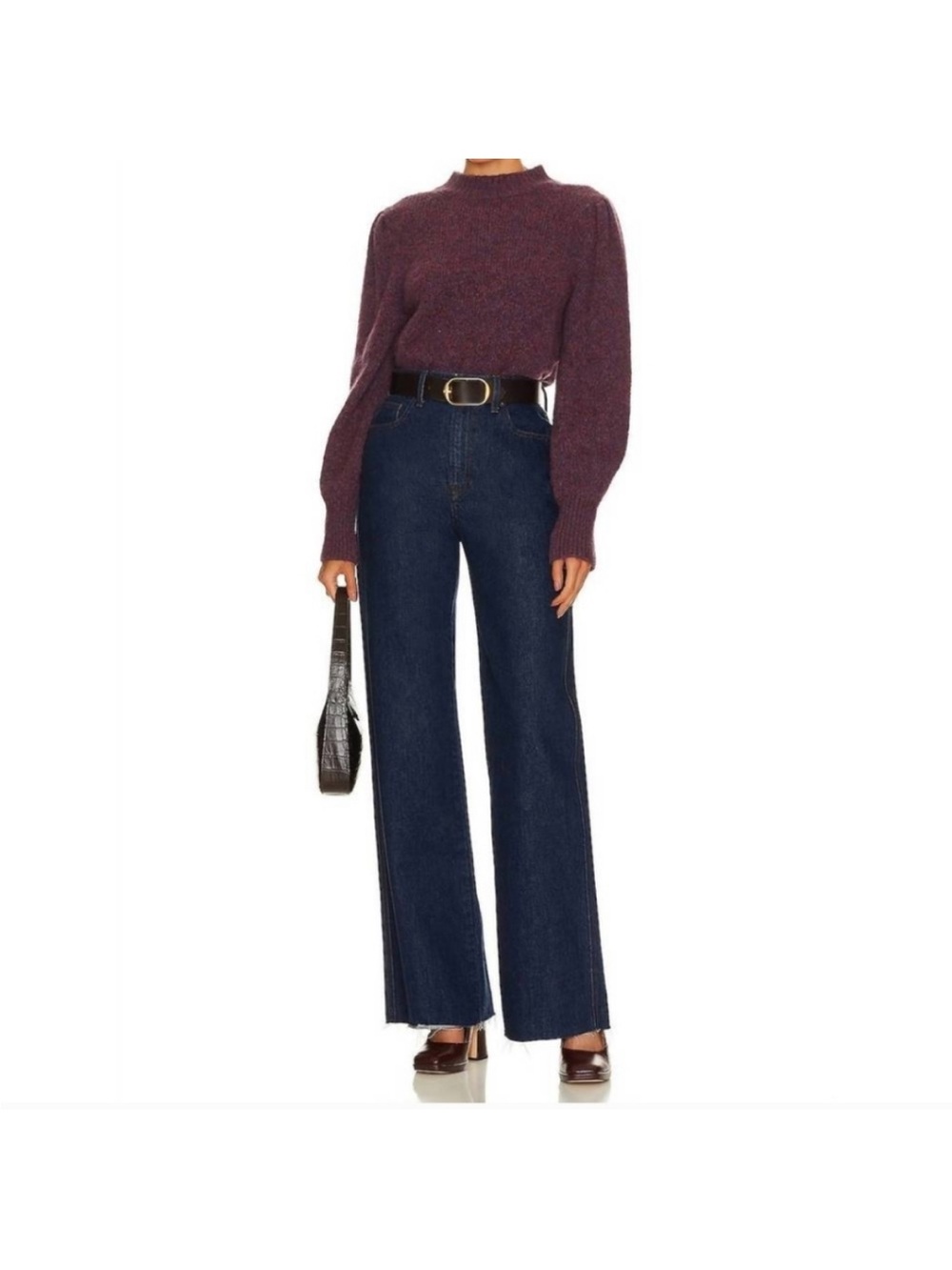NWT Veronica Beard Taylor High-Rise relaxed fit Wide Leg Jeans in Rodeo clean 32